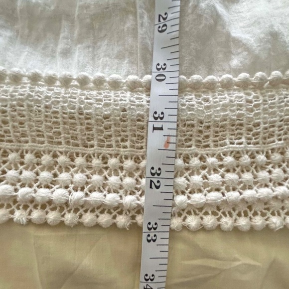 PEASANT SKIRT, LIGHT & AIRY, WINTER WHITE, SIZE 4X, CROCHET LACE DETAILS, LONG - Picture 7 of 12